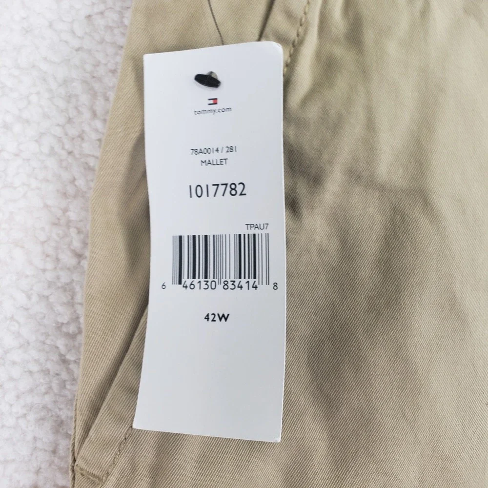 Tommy Hilfiger Mallet Chino Shorts Mens 42 Tan Classic Fit Preppy Khaki